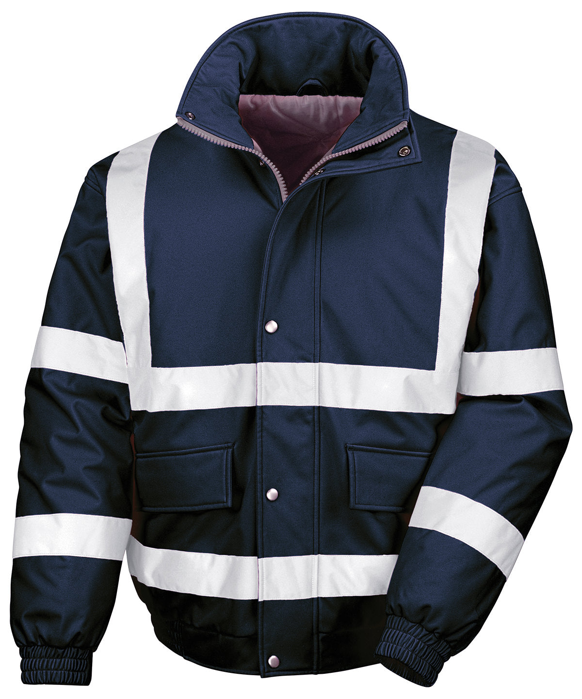 Navy - Safety padded softshell blouson - GarmentEmbroidery