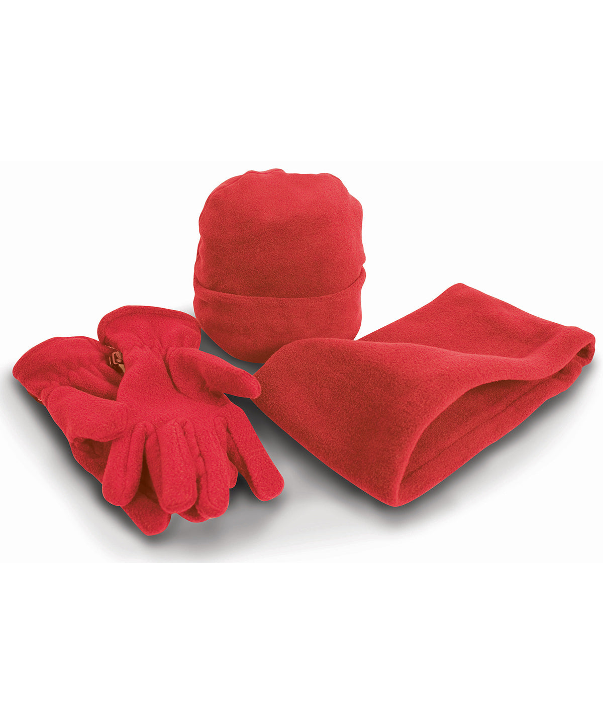 Red - Polartherm™ fleece accessory set - GarmentEmbroidery