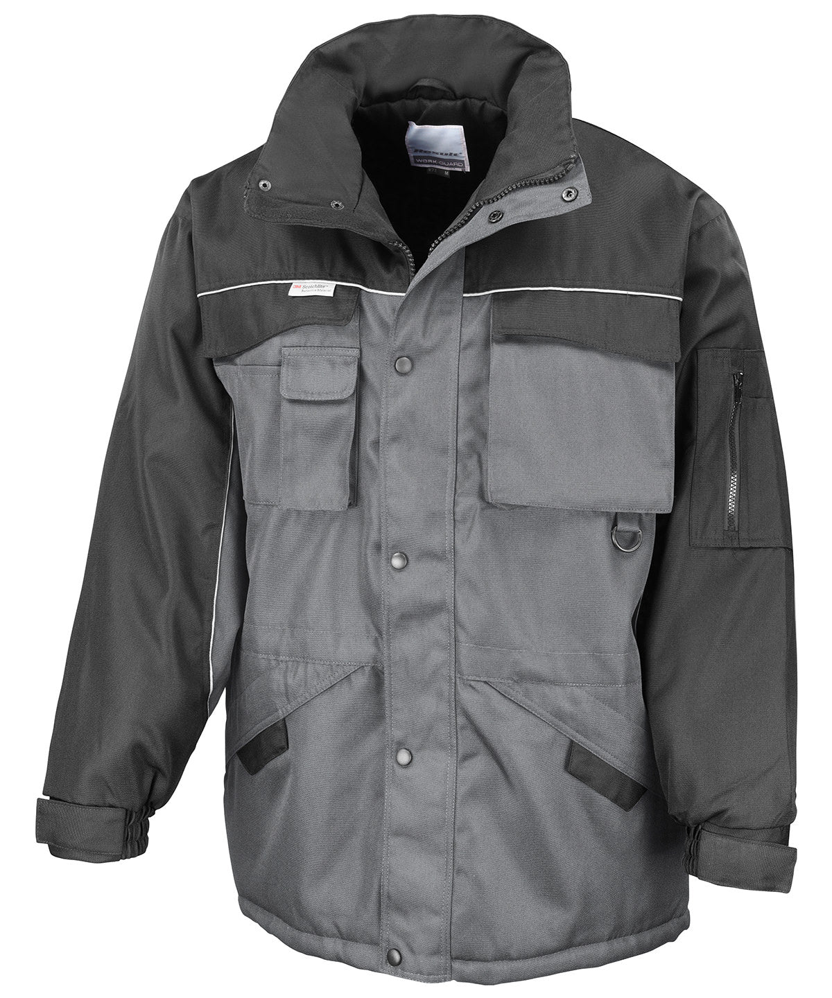 Grey/Black - Work-Guard heavy-duty combo coat - GarmentEmbroidery