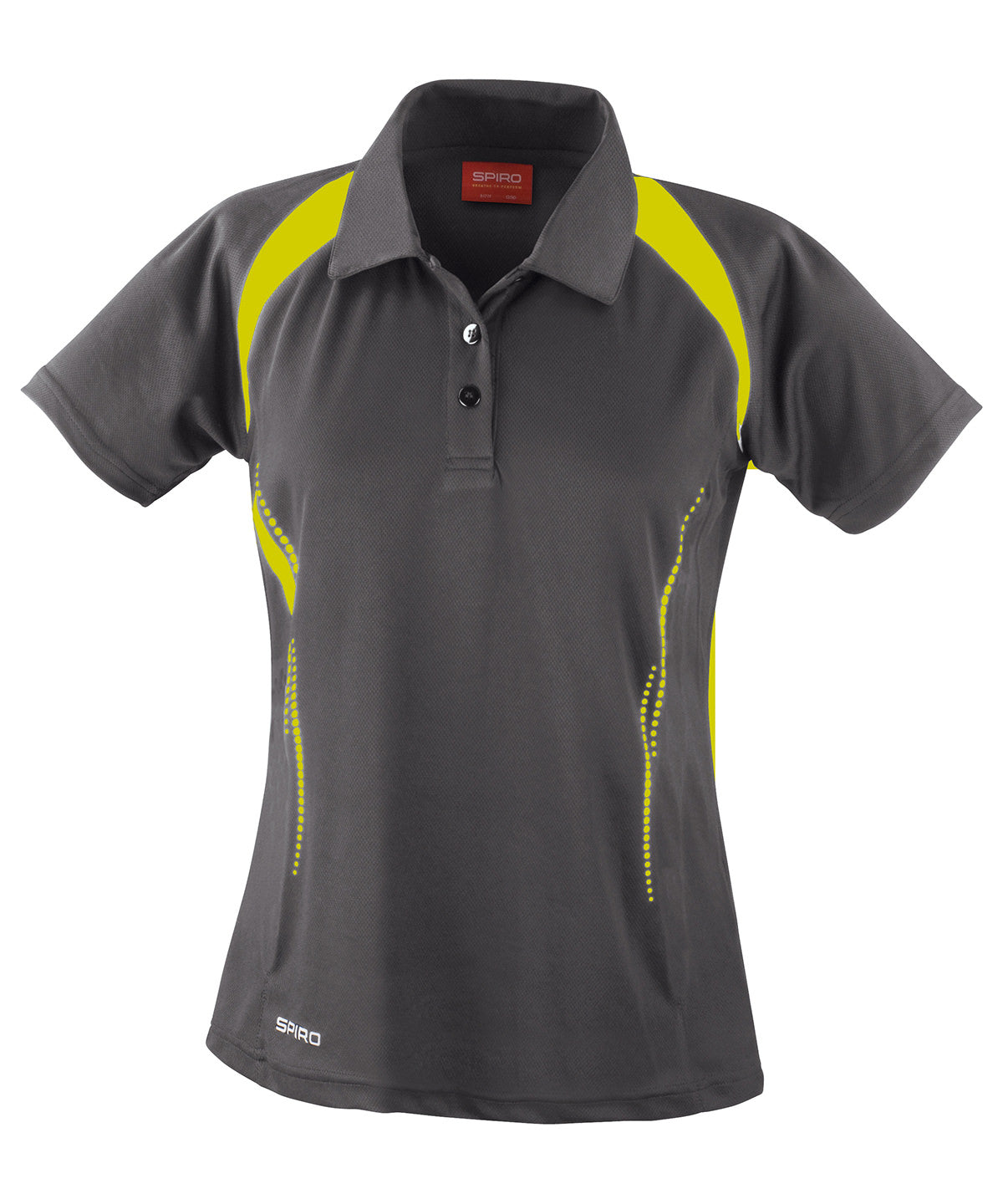 Grey/Lime - Women's Spiro team spirit polo - GarmentEmbroidery