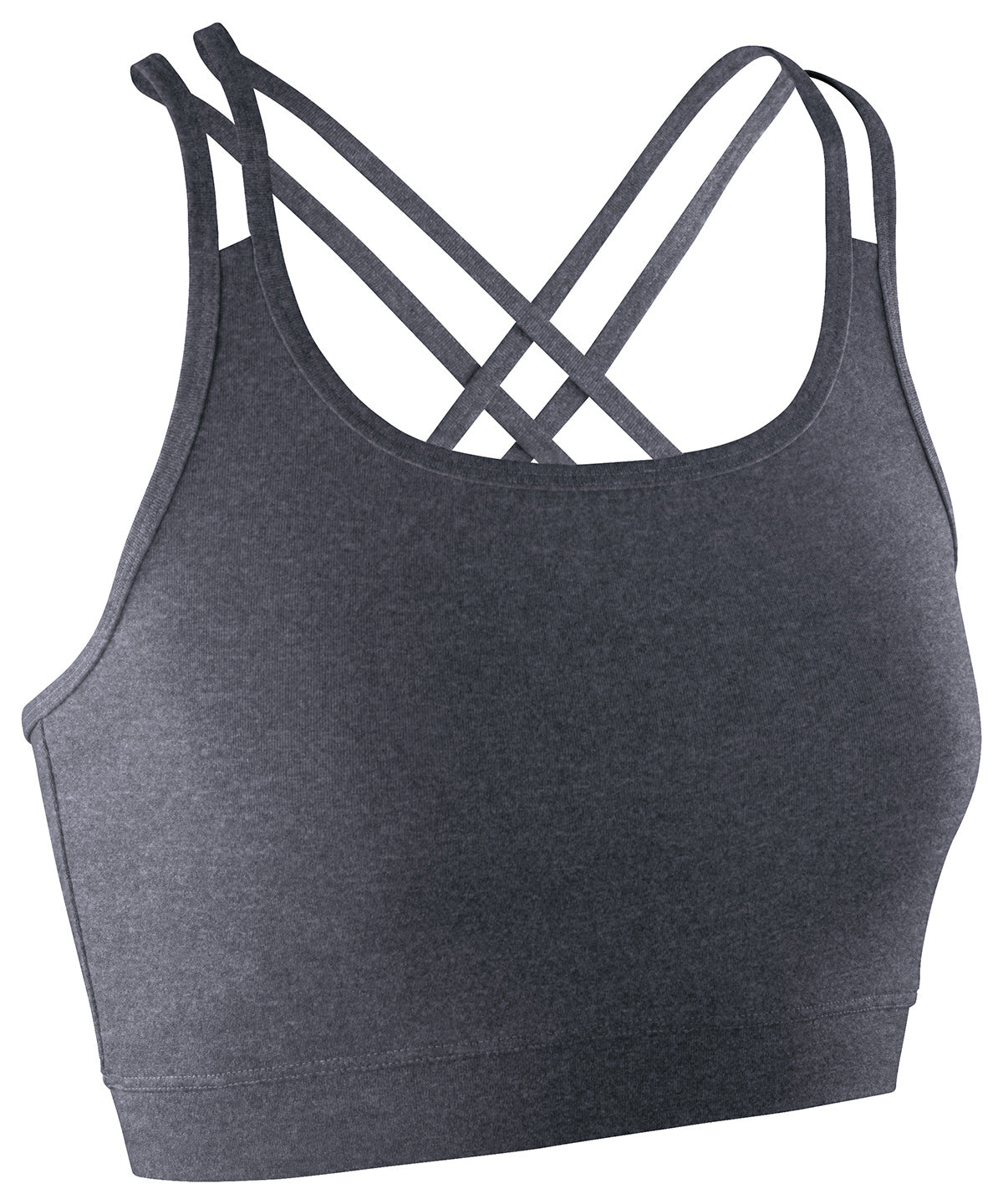 Phantom Grey - Women's fitness crop top - GarmentEmbroidery