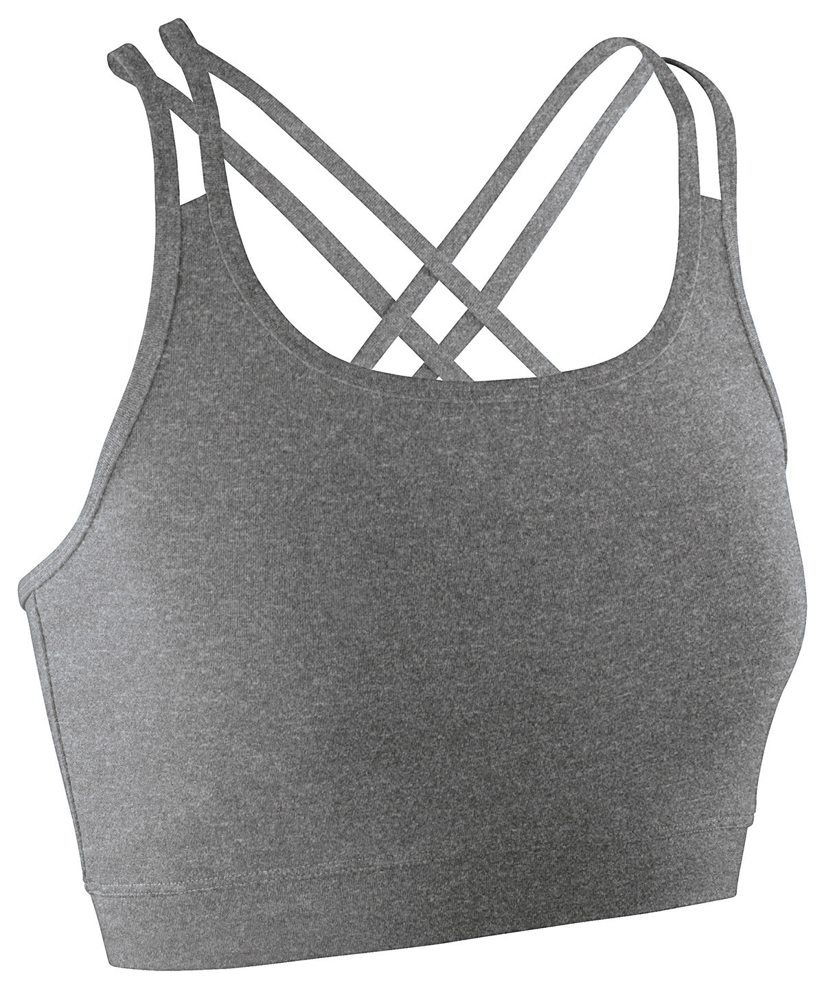 Sport Grey Marl - Women's fitness crop top - GarmentEmbroidery