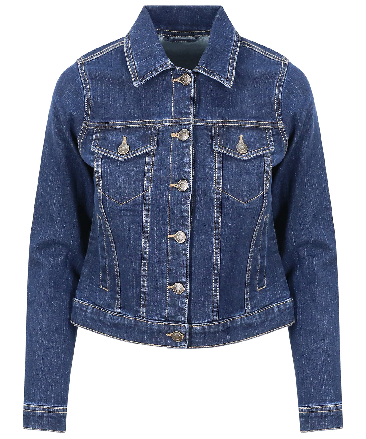 Dark Blue Wash - Women's Olivia denim jacket - GarmentEmbroidery