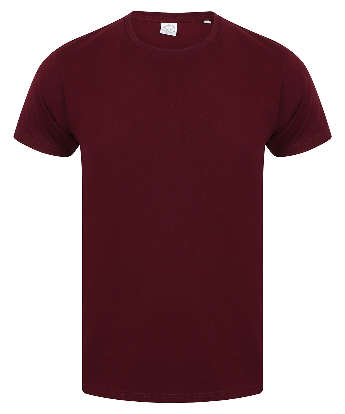 Burgundy - Men's feel good stretch t-shirt - GarmentEmbroidery