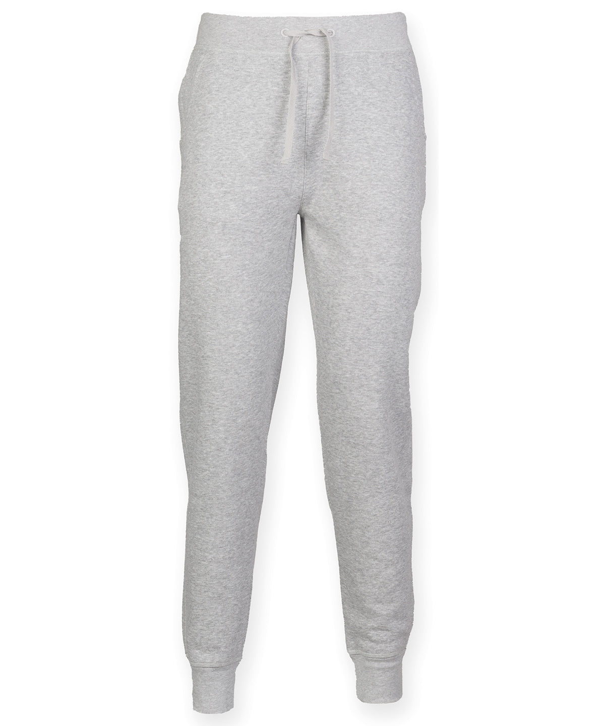 Heather Grey - Slim cuffed joggers - GarmentEmbroidery