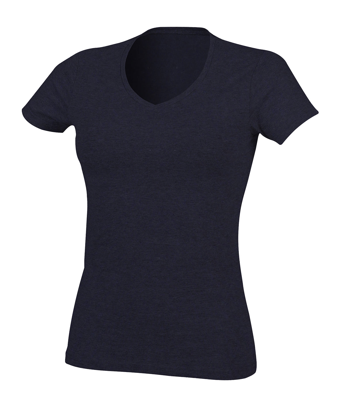 Navy - Feel good women's stretch v-neck t-shirt - GarmentEmbroidery