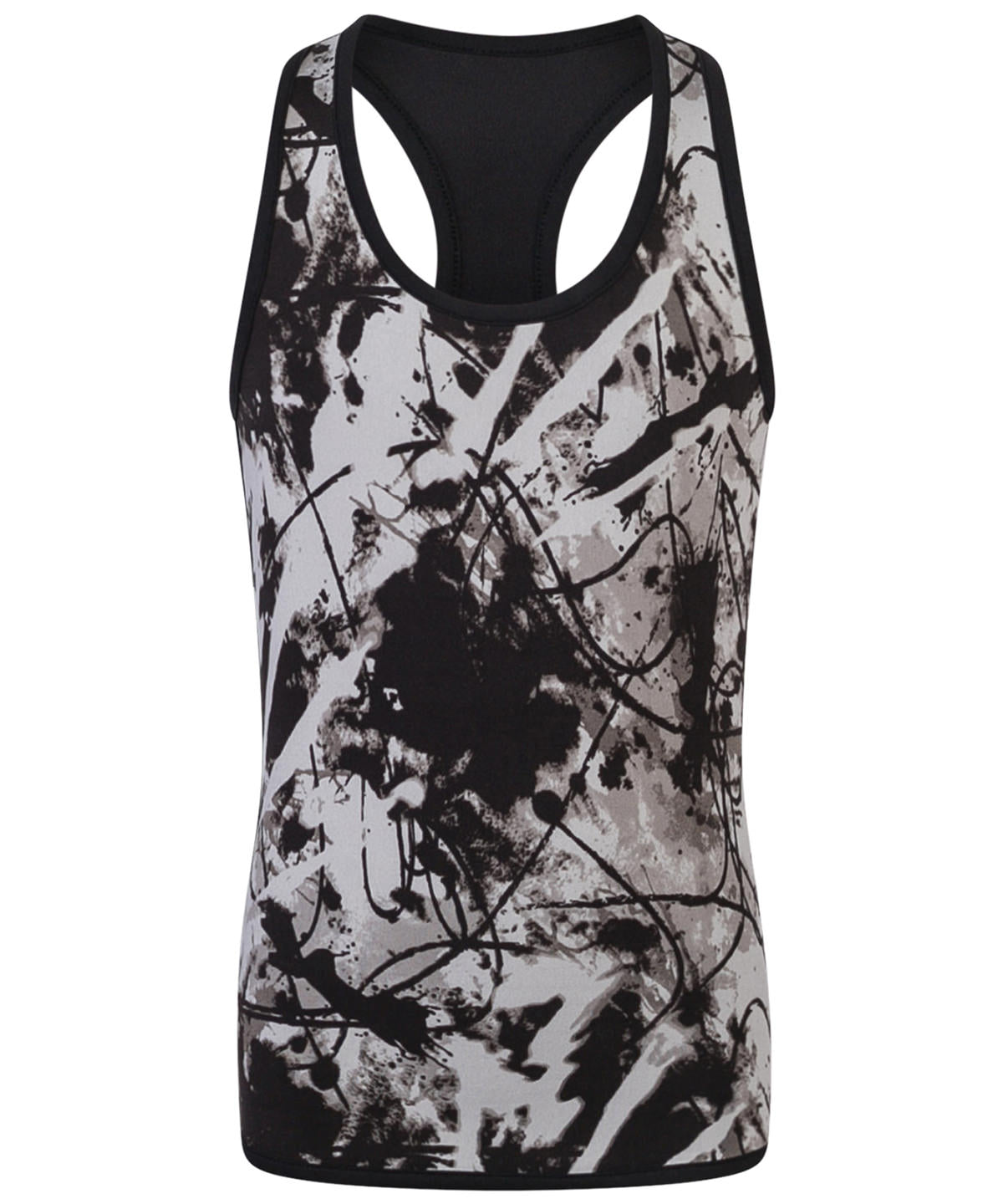 Black/Print - Kids reversible workout vest - GarmentEmbroidery