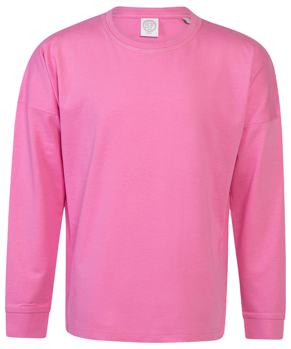 Bright Pink - Kids drop shoulder slogan top - GarmentEmbroidery