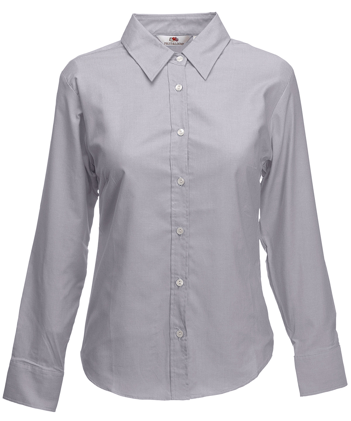 Oxford Grey - Women's Oxford long sleeve shirt - GarmentEmbroidery
