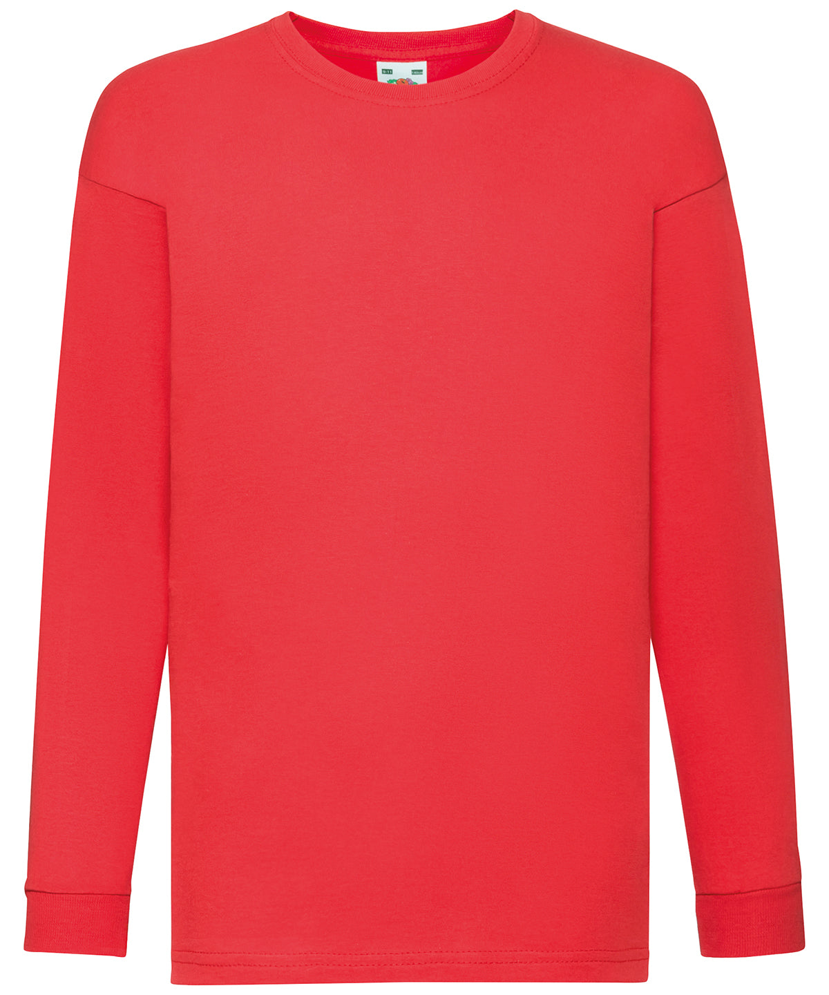 Red - Kids long sleeve valueweight T - GarmentEmbroidery