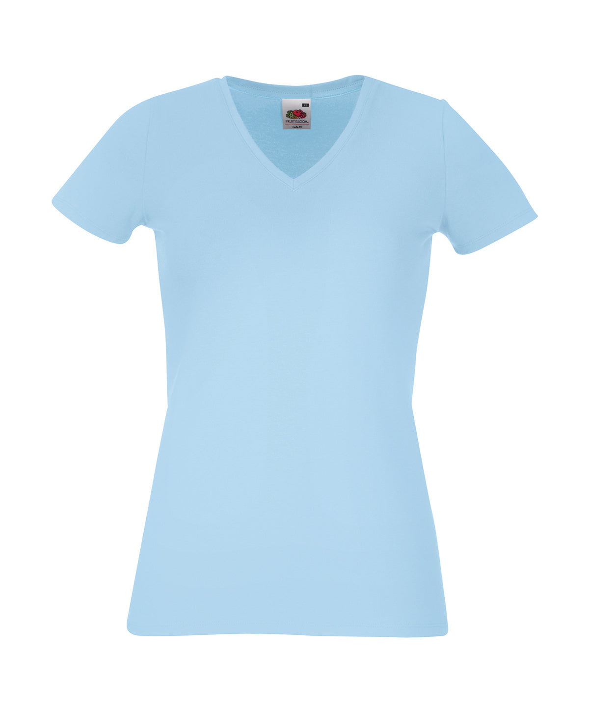 Red - Lady-fit v-neck tee - GarmentEmbroidery