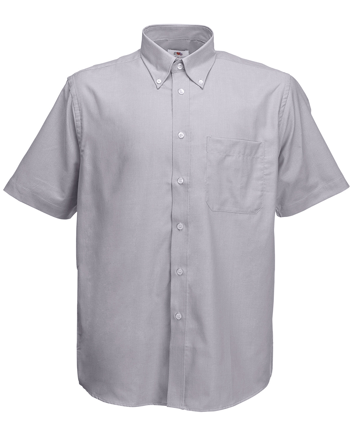 Oxford Grey - Oxford short sleeve shirt - GarmentEmbroidery