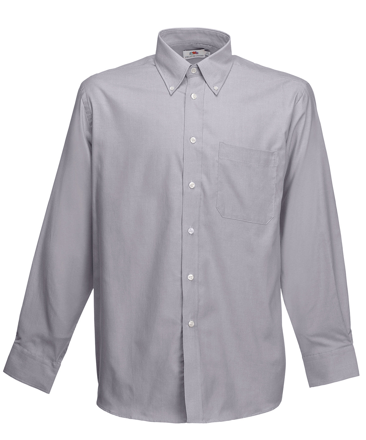 Oxford Grey - Oxford long sleeve shirt - GarmentEmbroidery