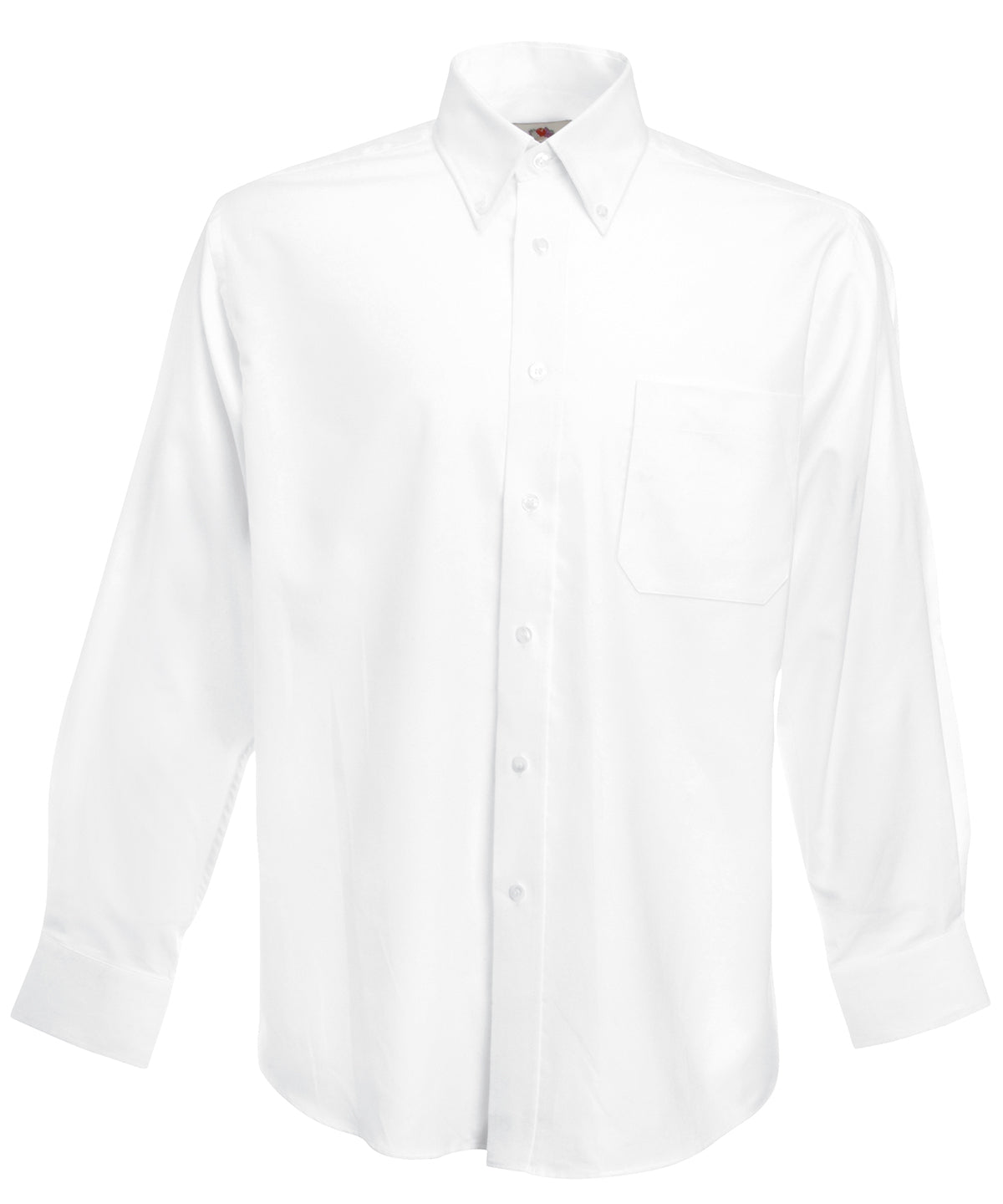 White - Oxford long sleeve shirt - GarmentEmbroidery