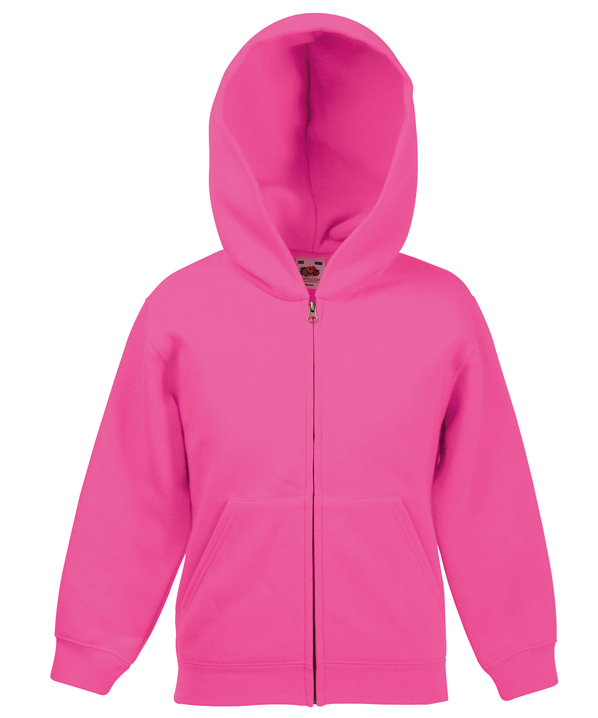 Fuchsia - Kids classic hooded sweatshirt jacket - GarmentEmbroidery