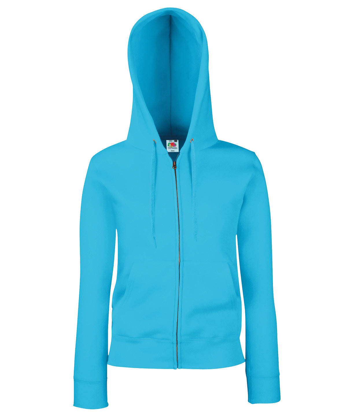 Azure Blue - Women's premium 70/30 hooded sweatshirt jacket - GarmentEmbroidery