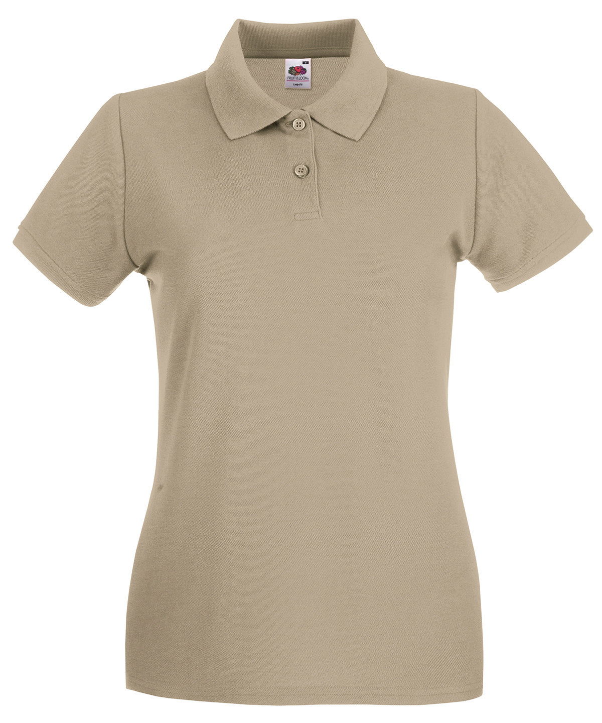Khaki - Women's premium polo - GarmentEmbroidery