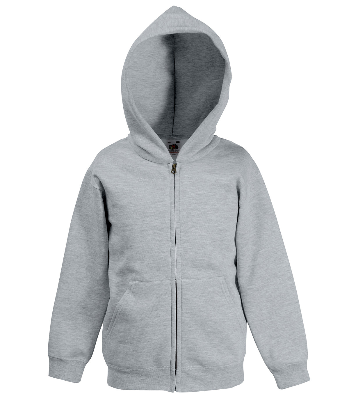 Heather Grey - Kids premium hooded sweatshirt jacket - GarmentEmbroidery