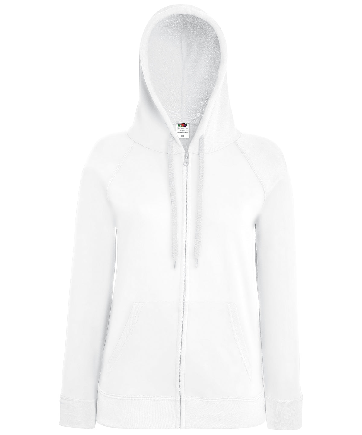 White - Women's lightweight hooded sweatshirt jacket - GarmentEmbroidery