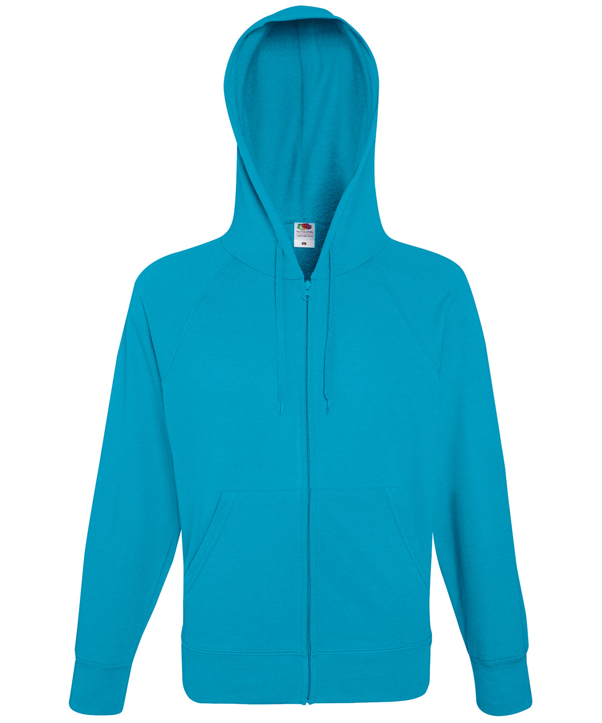 Azure Blue - Lightweight hooded sweatshirt jacket - GarmentEmbroidery