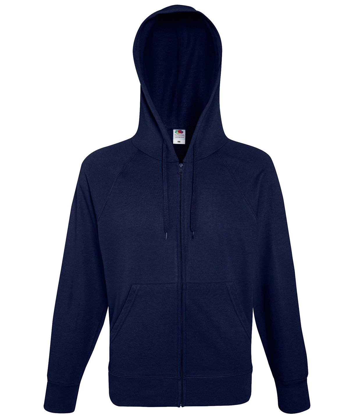 Deep Navy - Lightweight hooded sweatshirt jacket - GarmentEmbroidery