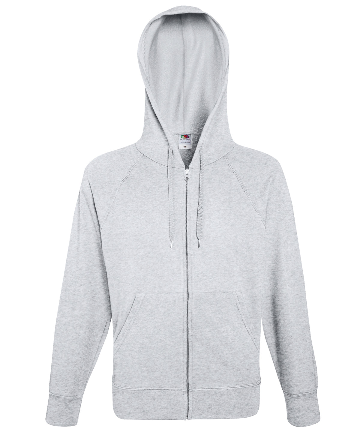 Heather Grey - Lightweight hooded sweatshirt jacket - GarmentEmbroidery