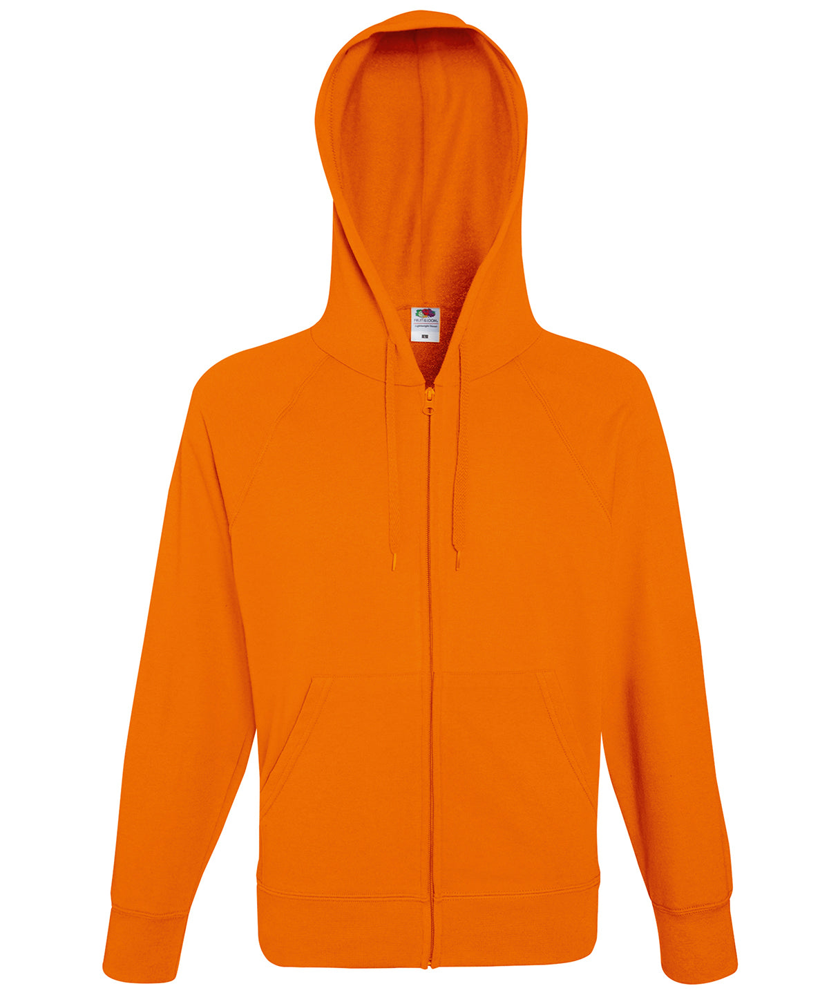 Orange - Lightweight hooded sweatshirt jacket - GarmentEmbroidery