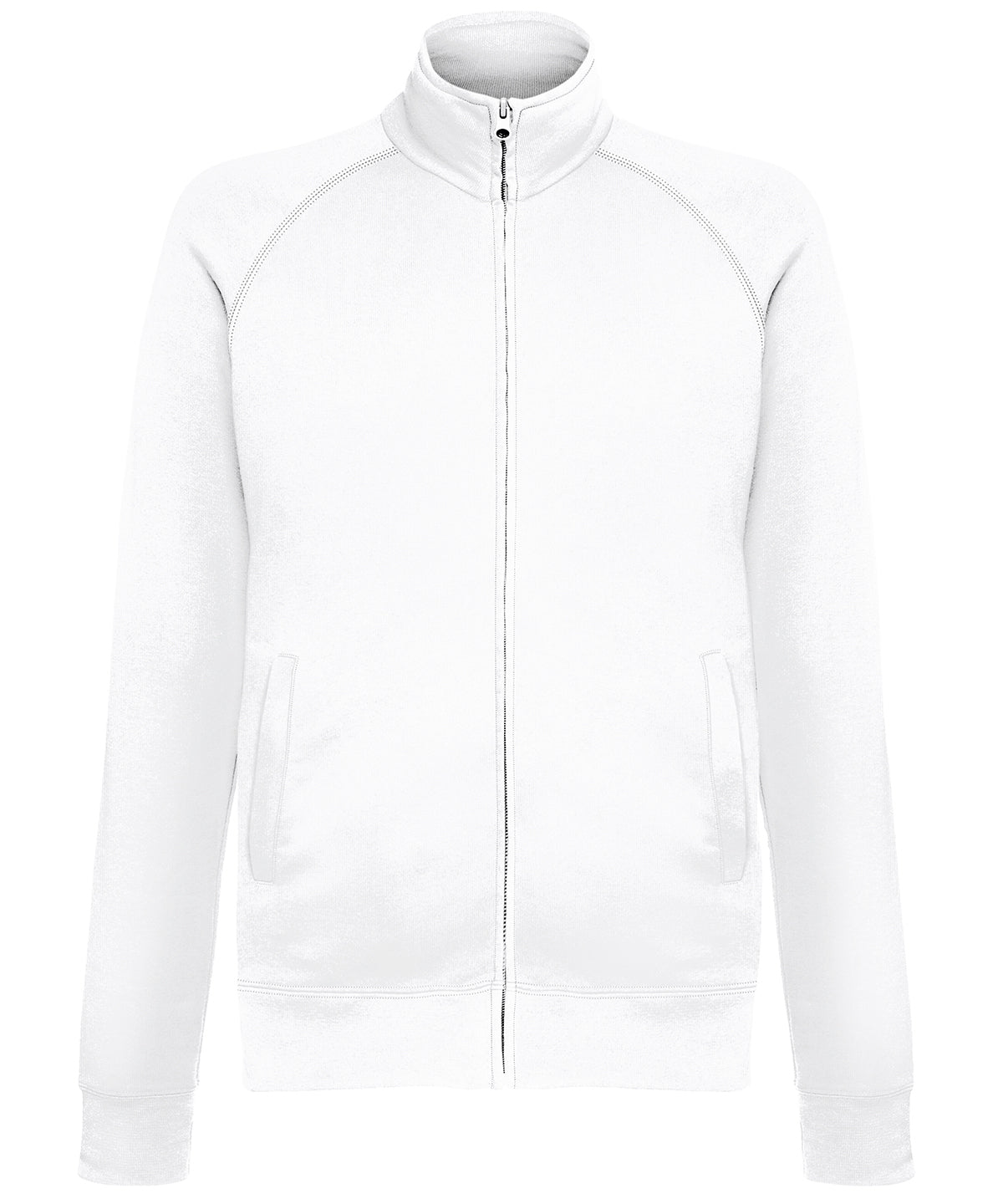 White - Lightweight sweatshirt jacket - GarmentEmbroidery
