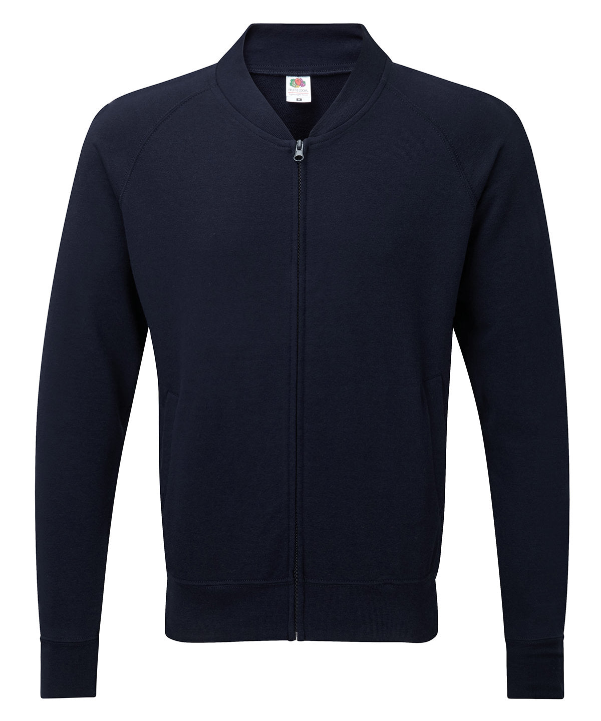 Deep Navy - Baseball sweatshirt jacket - GarmentEmbroidery
