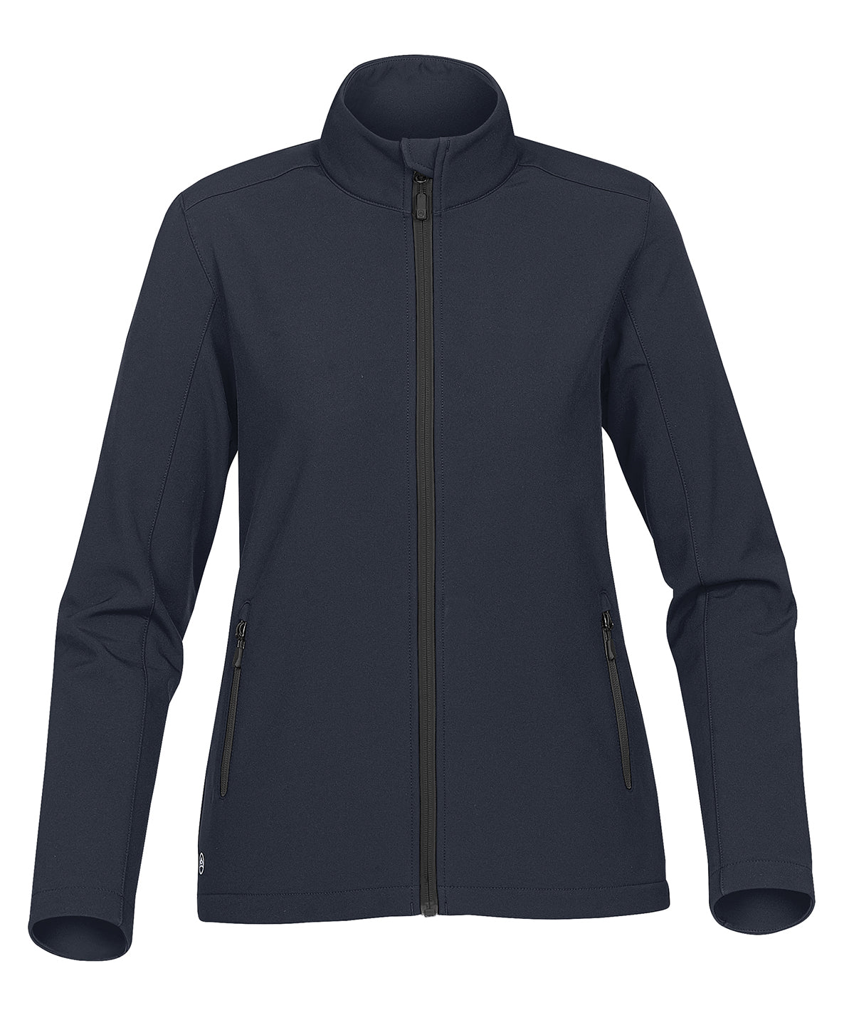 Navy/Carbon - Women's Orbiter softshell jacket - GarmentEmbroidery