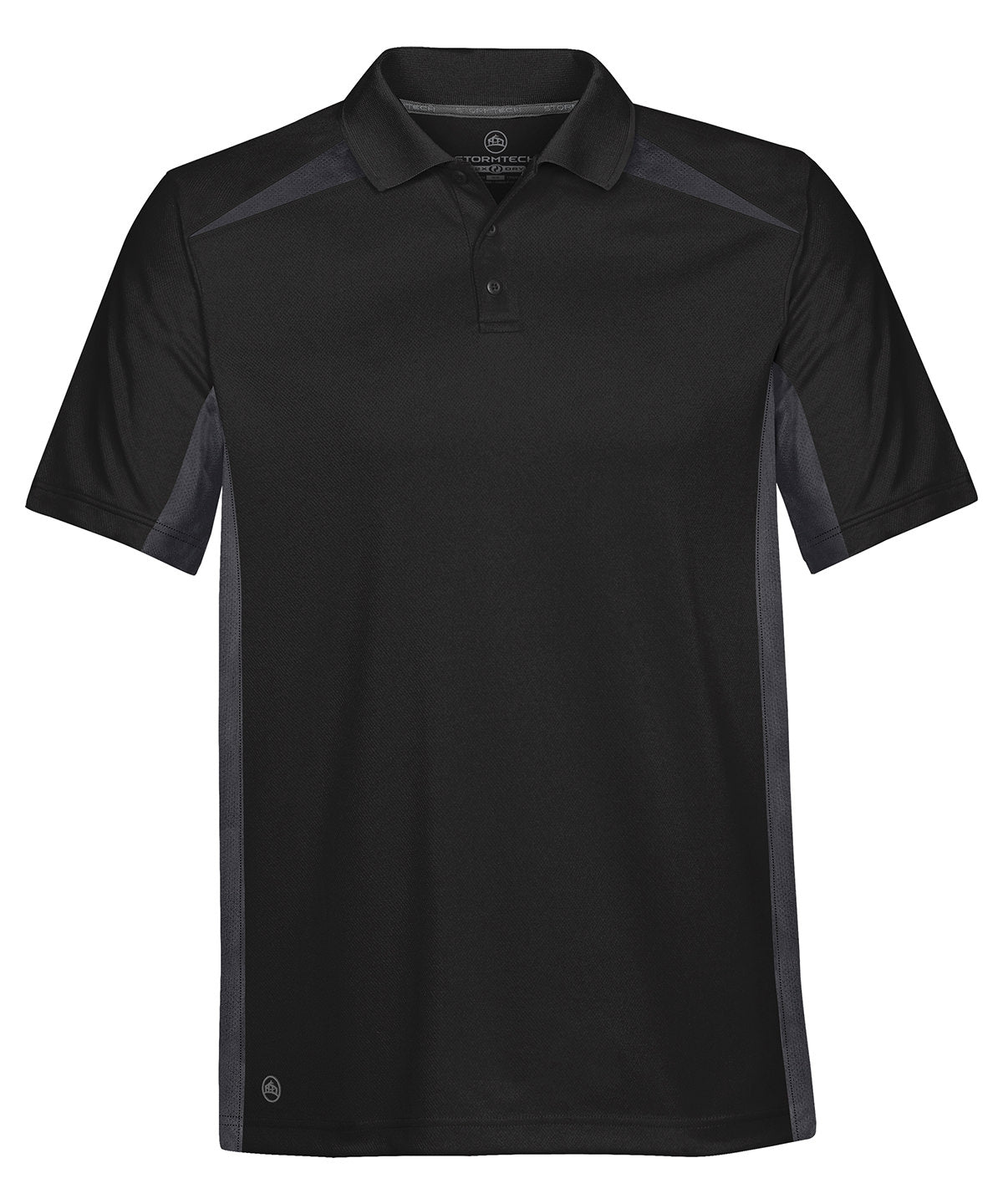 Black/Graphite - Two-tone polo - GarmentEmbroidery