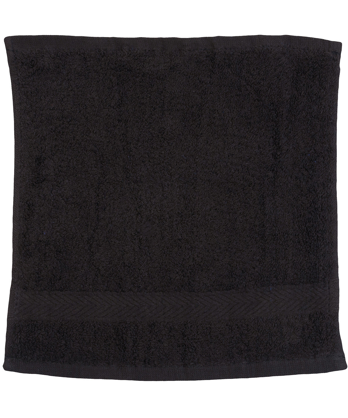 Black - Luxury range face cloth - GarmentEmbroidery