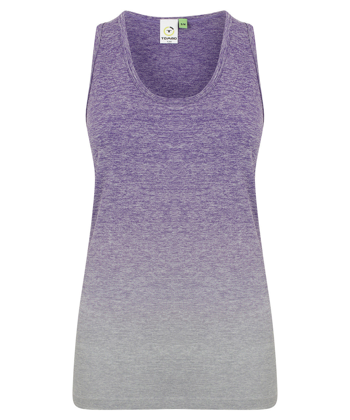 Purple/Light Grey Marl - Women's seamless fade out vest - GarmentEmbroidery