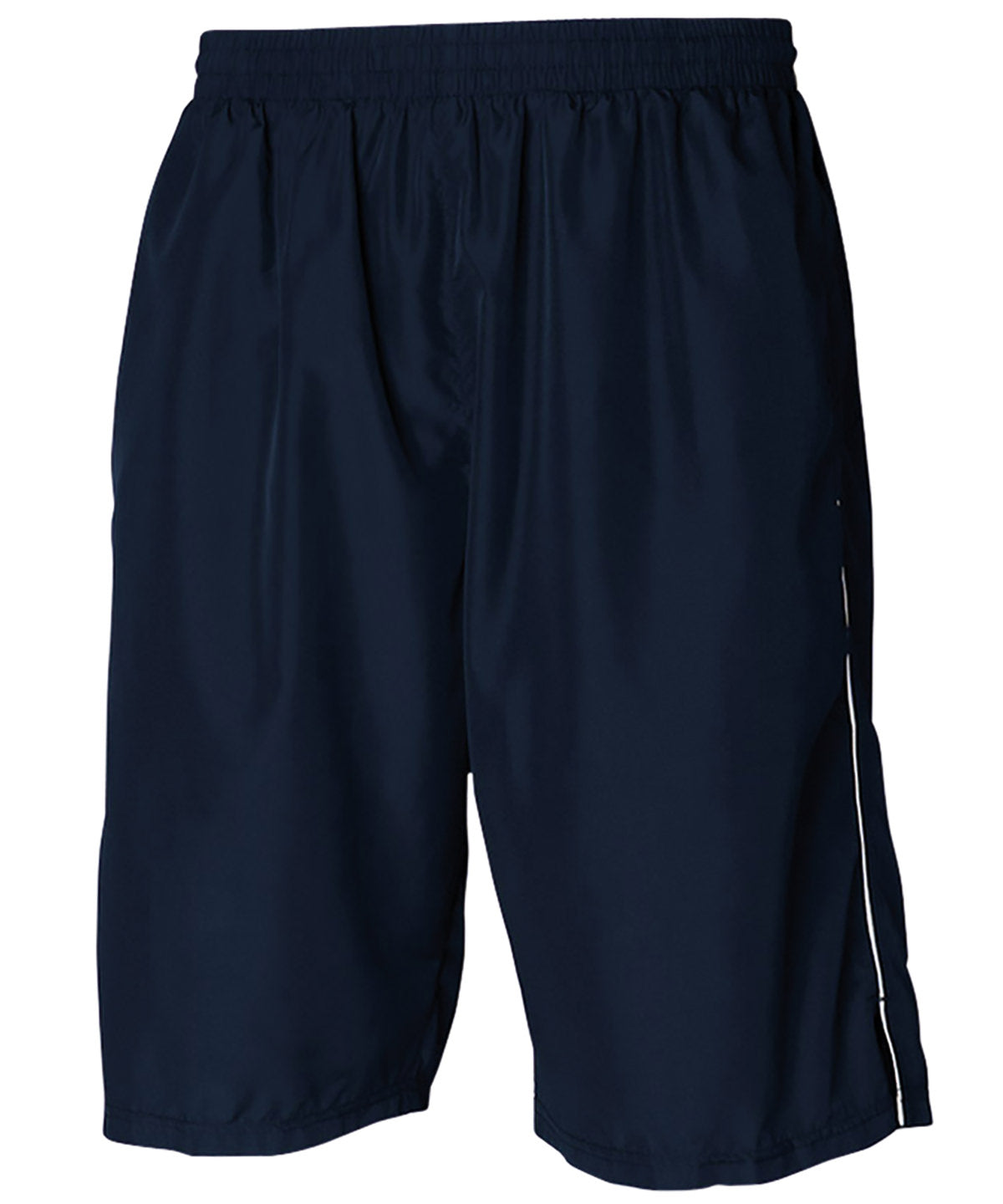 Navy/White - Teamsport all-purpose longline lined shorts - GarmentEmbroidery