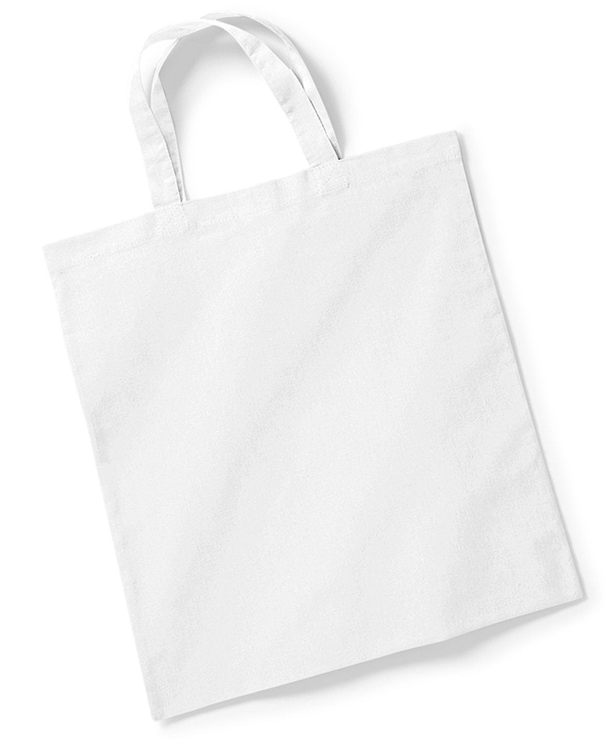 White - Bag for life - short handles - GarmentEmbroidery