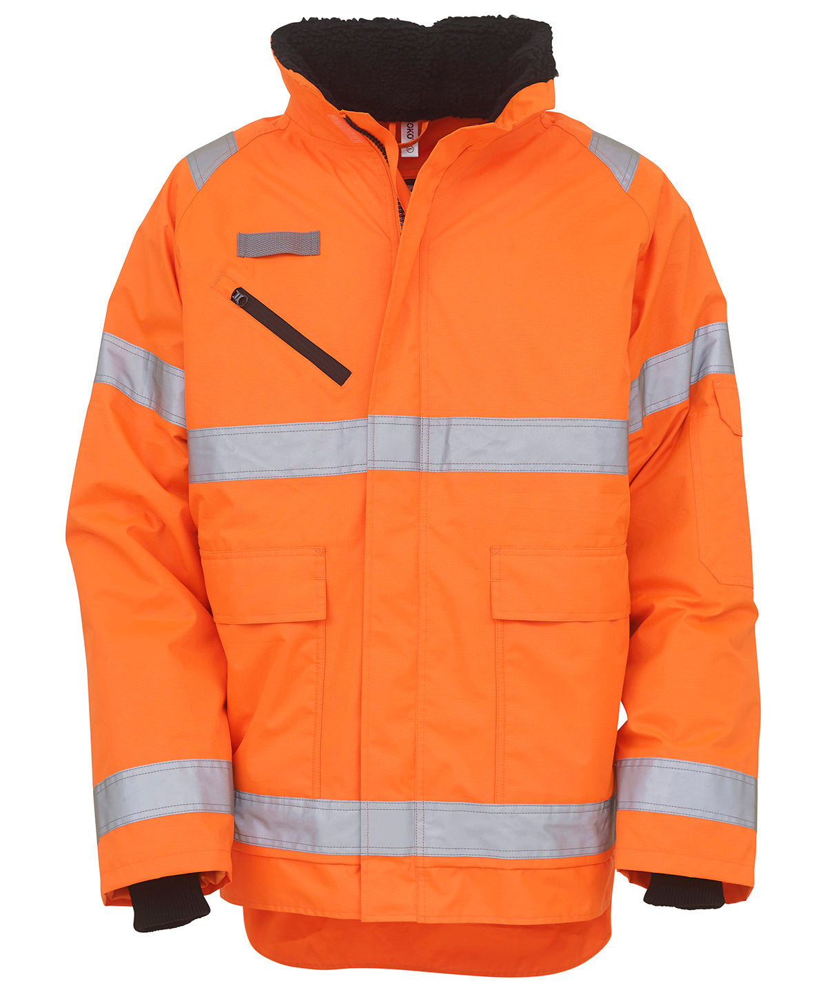 Orange - Hi-vis Fontaine storm jacket (HVP309) - GarmentEmbroidery