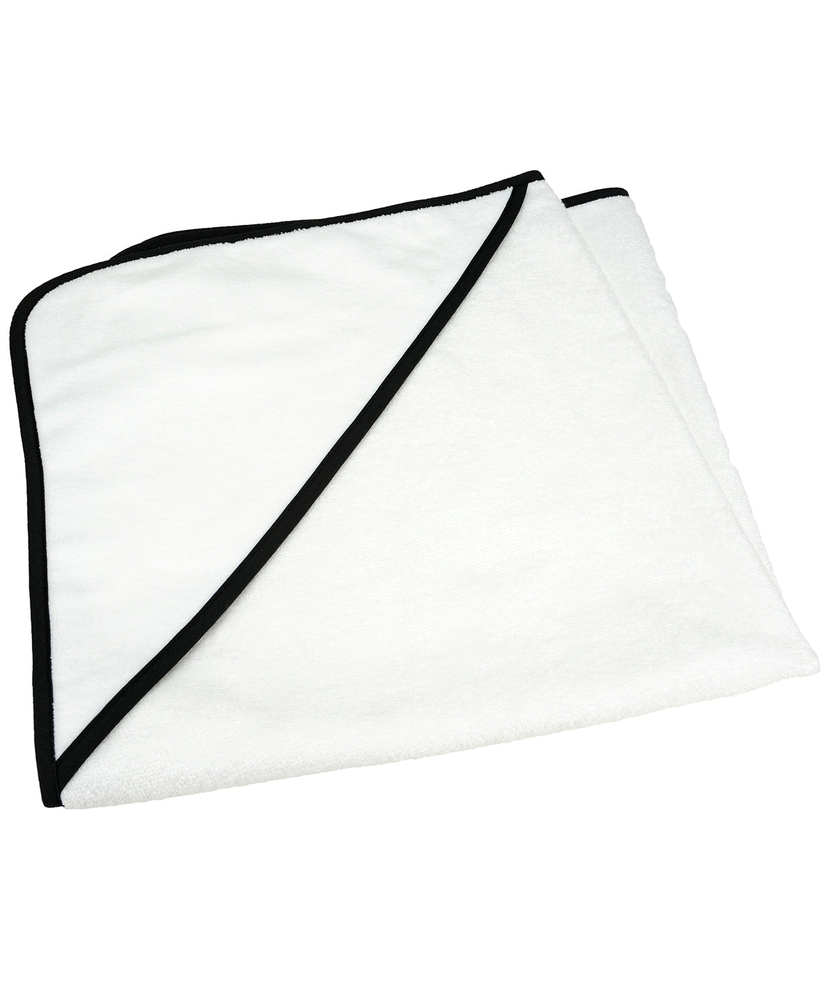 White/Black - ARTG® Babiezz® all-over sublimation hooded baby towel - GarmentEmbroidery
