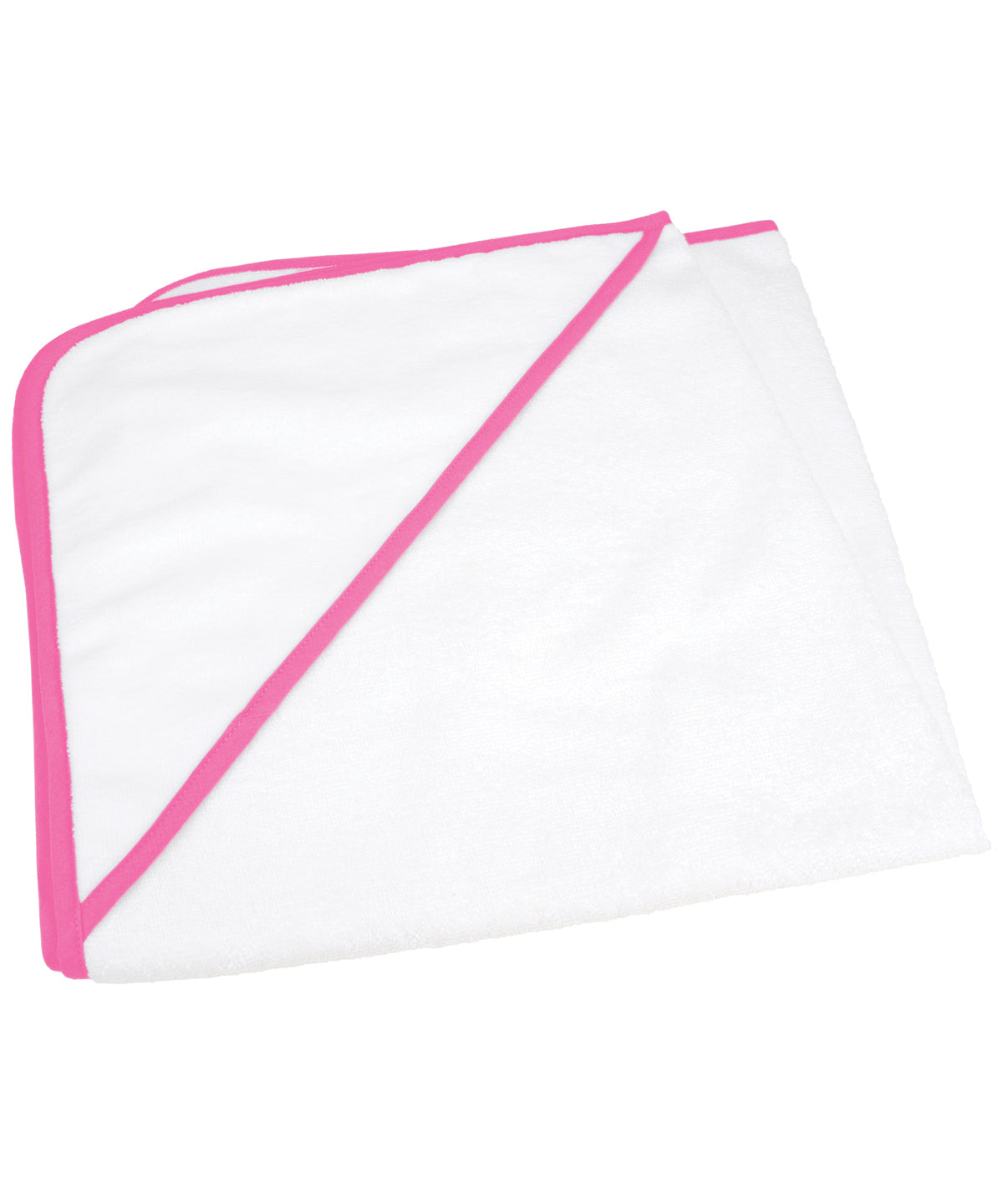 White/Pink - ARTG® Babiezz® all-over sublimation hooded baby towel - GarmentEmbroidery