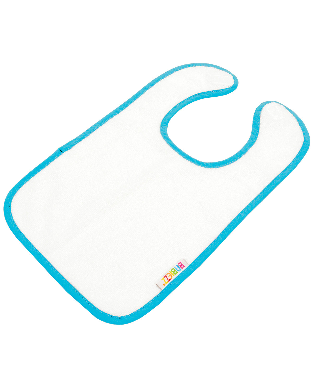 White/Aqua Blue - ARTG® Babiezz® all-over sublimation baby bib - GarmentEmbroidery