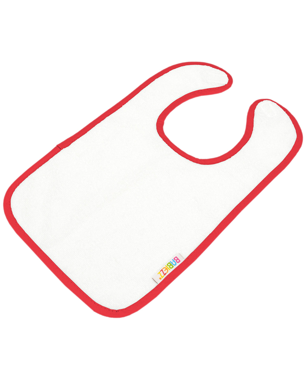 White/Fire Red - ARTG® Babiezz® all-over sublimation baby bib - GarmentEmbroidery