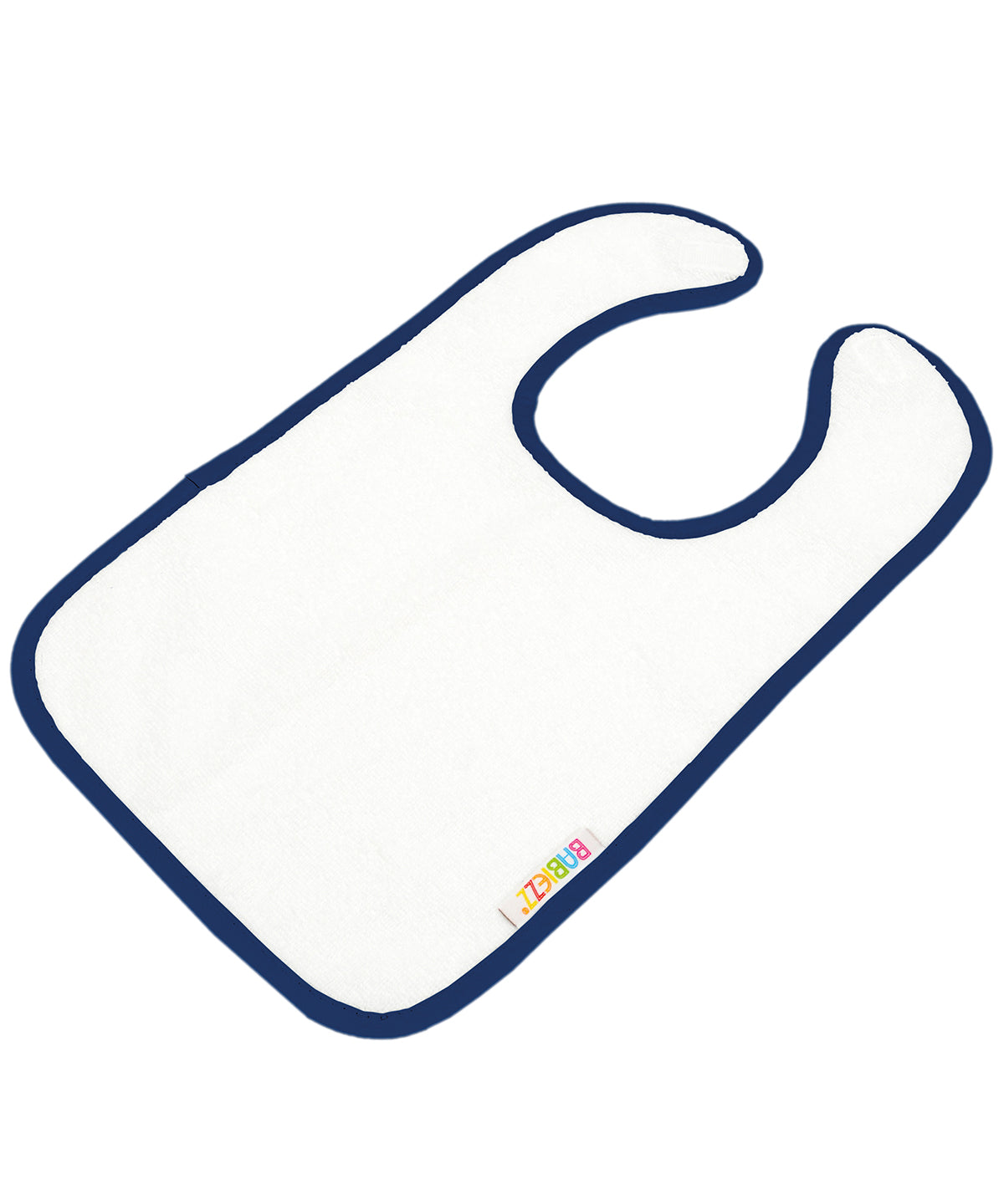 White/French Navy - ARTG® Babiezz® all-over sublimation baby bib - GarmentEmbroidery