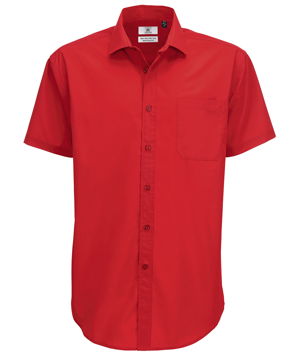 Deep red - B&C Smart short sleeve /men - GarmentEmbroidery