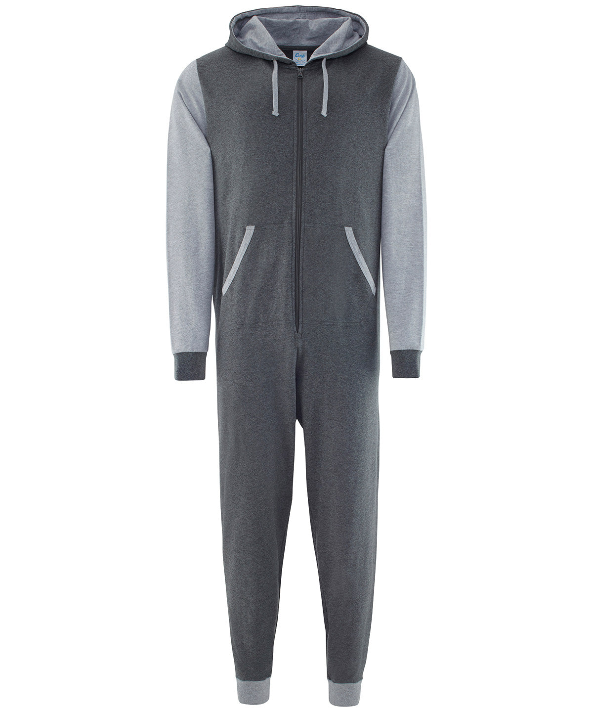 Charcoal/Heather Grey - Contrast all-in-one - GarmentEmbroidery