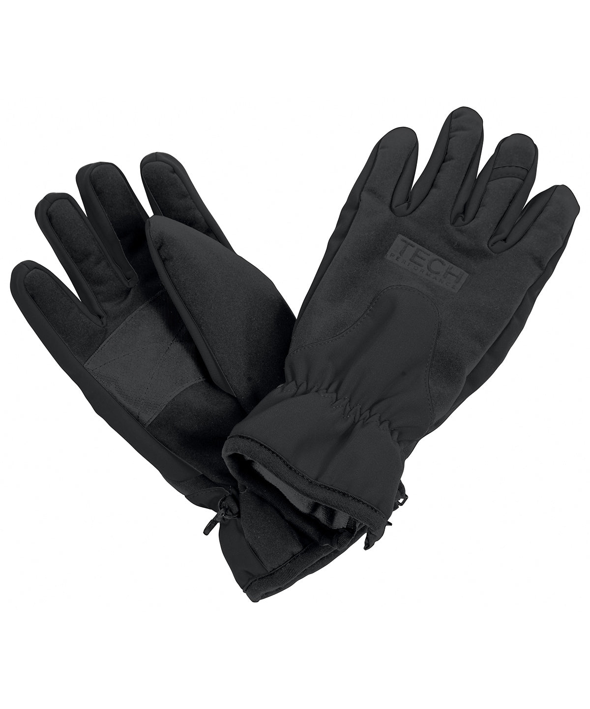 Black/Black - Tech performance softshell glove - GarmentEmbroidery