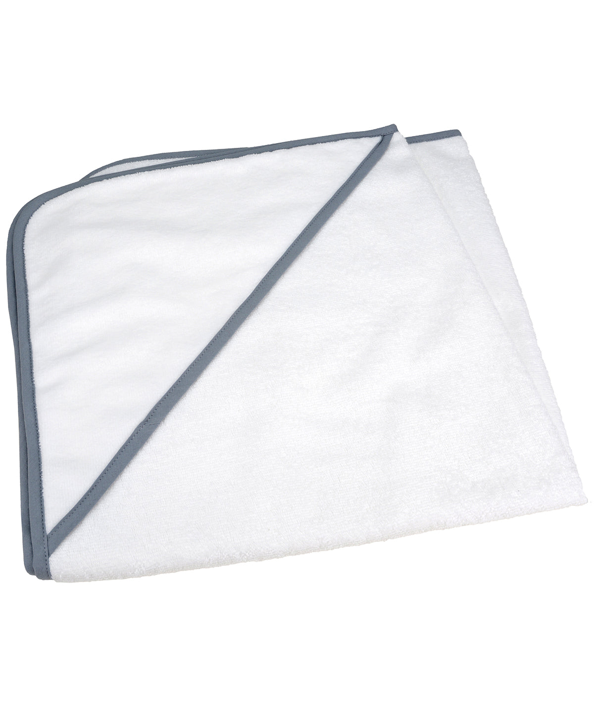 White/Anthracite - ARTG® Babiezz® all-over sublimation hooded baby towel - GarmentEmbroidery