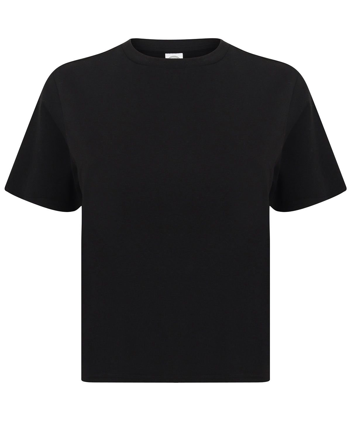 Black - Women's cropped boxy T - GarmentEmbroidery