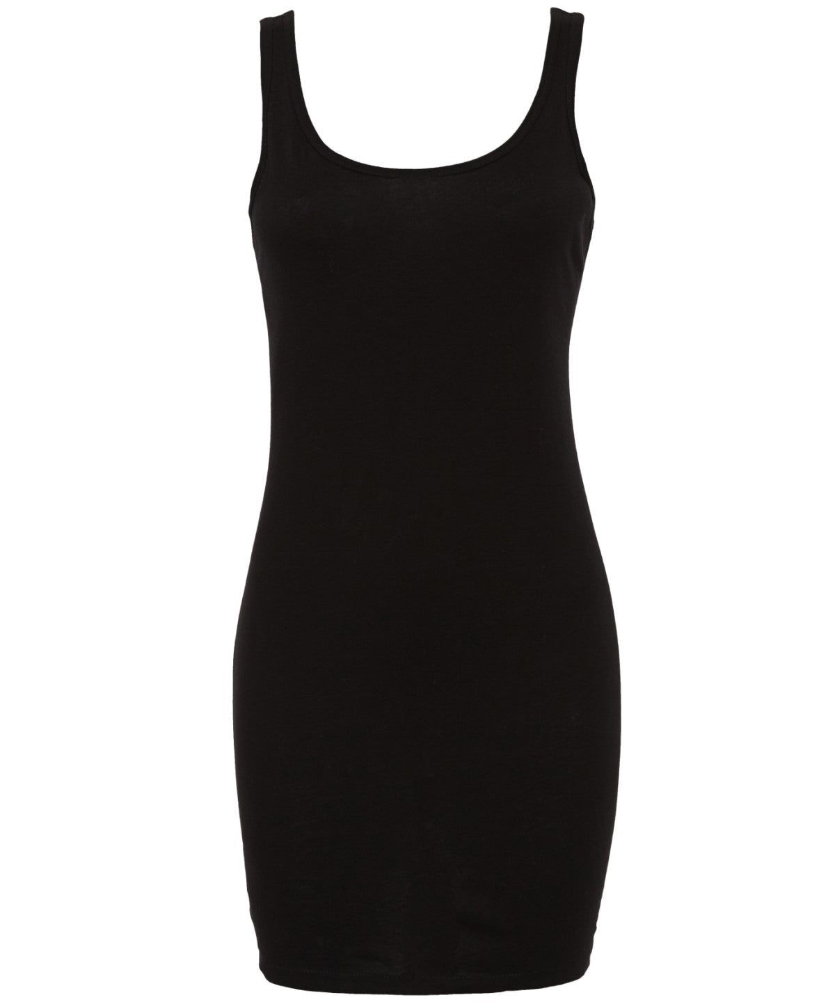 Black - Jersey tank top dress - GarmentEmbroidery