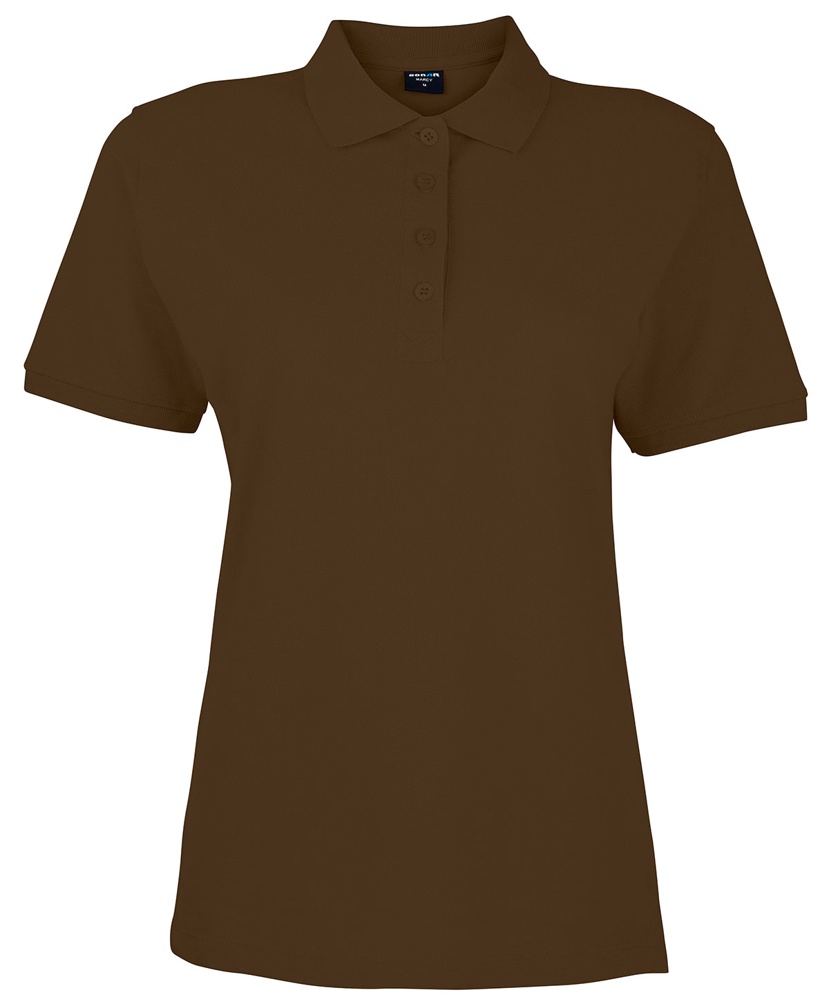 Brown - Women's Marcy 100% cotton polo - GarmentEmbroidery