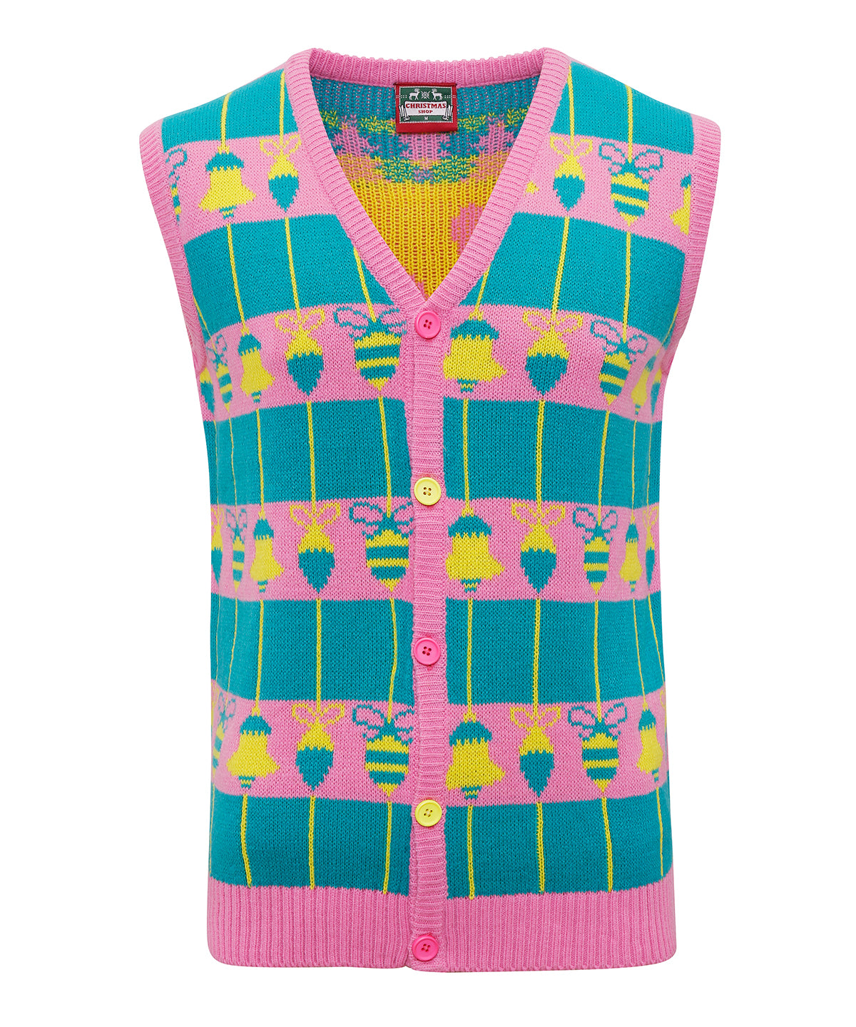 Pink/Green - Unisex loud tank cardigan - GarmentEmbroidery