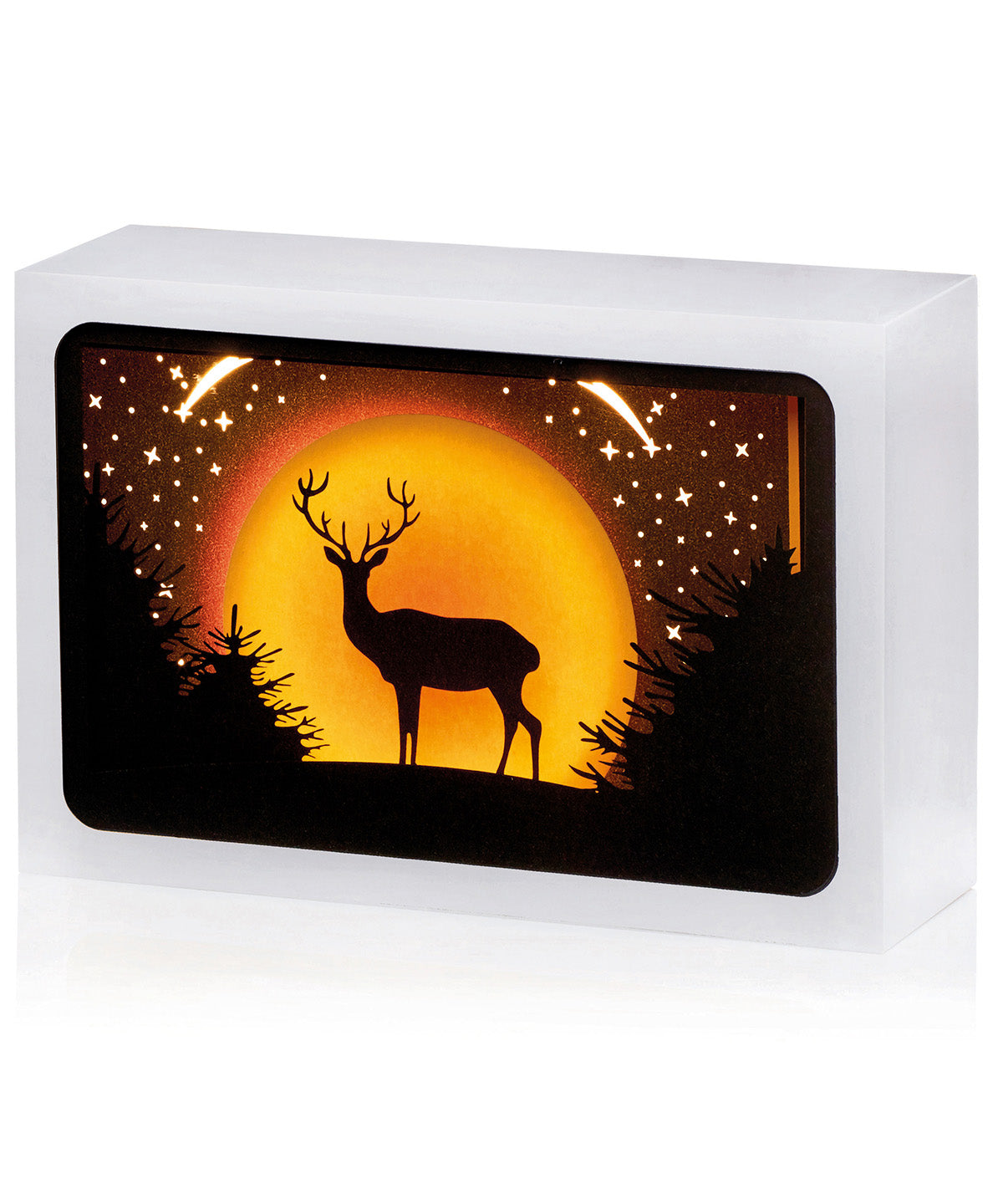 Reindeer - Diorama moonlit scene - GarmentEmbroidery